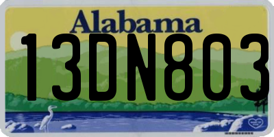 AL license plate 13DN803