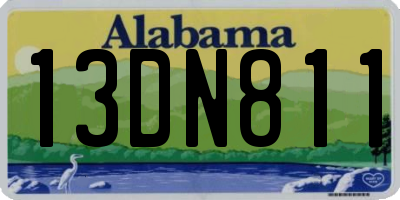 AL license plate 13DN811