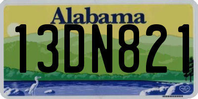 AL license plate 13DN821