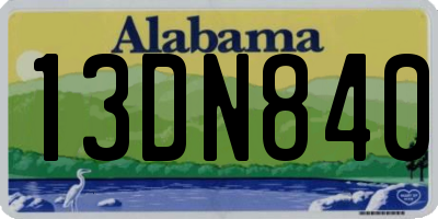 AL license plate 13DN840