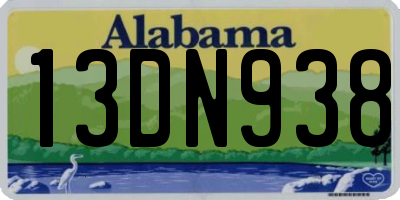 AL license plate 13DN938