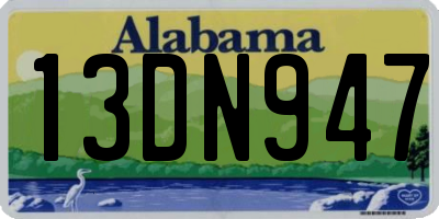 AL license plate 13DN947