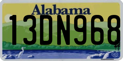 AL license plate 13DN968