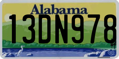 AL license plate 13DN978