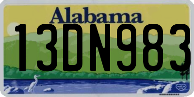AL license plate 13DN983