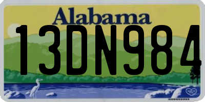 AL license plate 13DN984