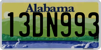 AL license plate 13DN993