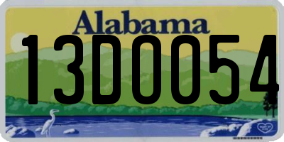 AL license plate 13DO054