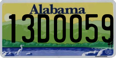 AL license plate 13DO059