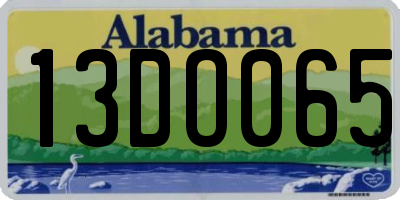 AL license plate 13DO065