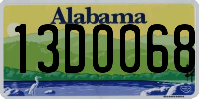 AL license plate 13DO068