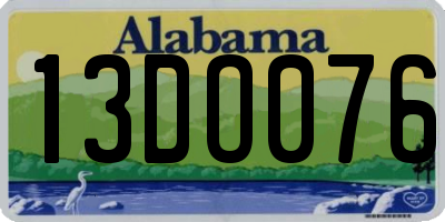 AL license plate 13DO076