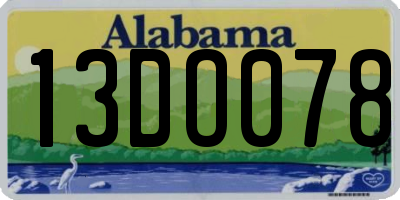 AL license plate 13DO078