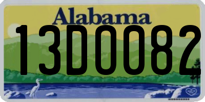 AL license plate 13DO082