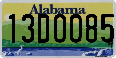 AL license plate 13DO085