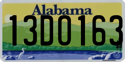 AL license plate 13DO163