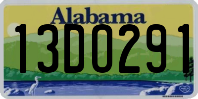 AL license plate 13DO291