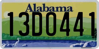 AL license plate 13DO441