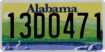 AL license plate 13DO471