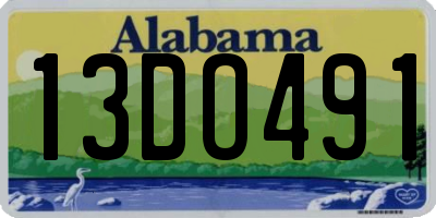 AL license plate 13DO491