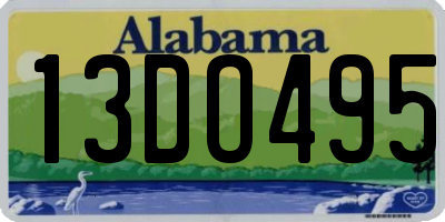 AL license plate 13DO495