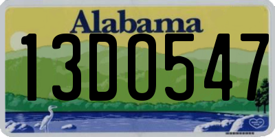 AL license plate 13DO547
