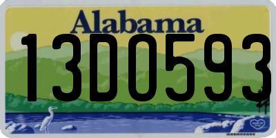 AL license plate 13DO593