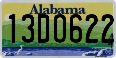 AL license plate 13DO622