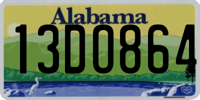 AL license plate 13DO864
