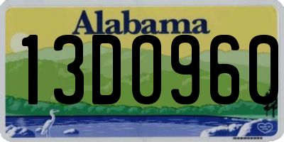 AL license plate 13DO960
