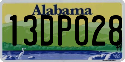 AL license plate 13DP028