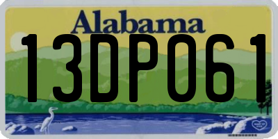 AL license plate 13DP061