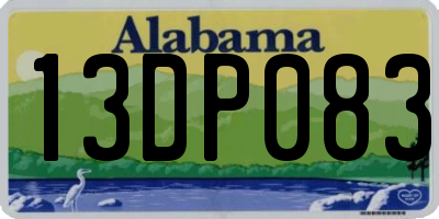 AL license plate 13DP083