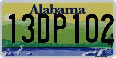 AL license plate 13DP102