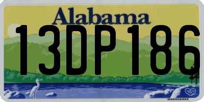 AL license plate 13DP186