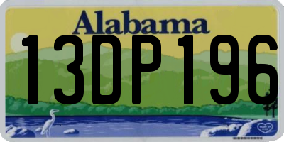 AL license plate 13DP196
