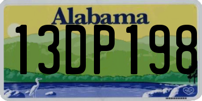 AL license plate 13DP198