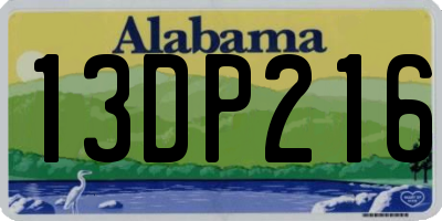 AL license plate 13DP216