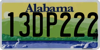 AL license plate 13DP222