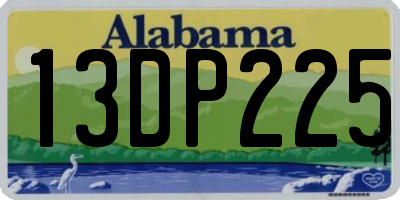 AL license plate 13DP225