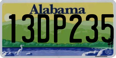 AL license plate 13DP235