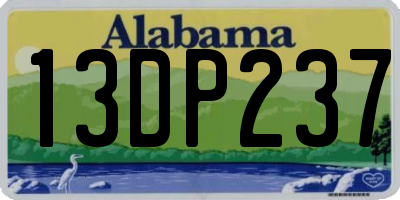 AL license plate 13DP237