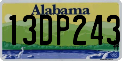 AL license plate 13DP243