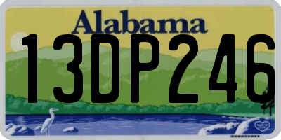 AL license plate 13DP246