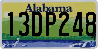 AL license plate 13DP248