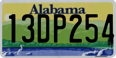 AL license plate 13DP254