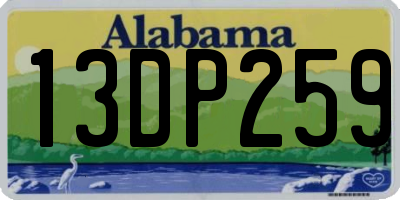AL license plate 13DP259
