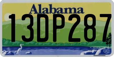 AL license plate 13DP287