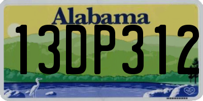 AL license plate 13DP312