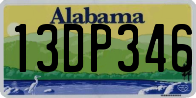 AL license plate 13DP346